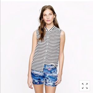 Striped tank - navy size 10